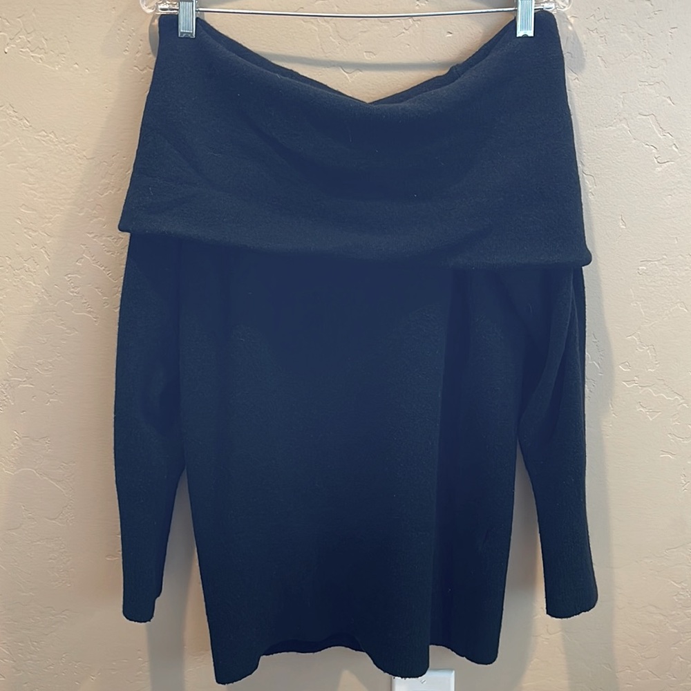 WHBM Fold-over off-the-shoulder Sweater